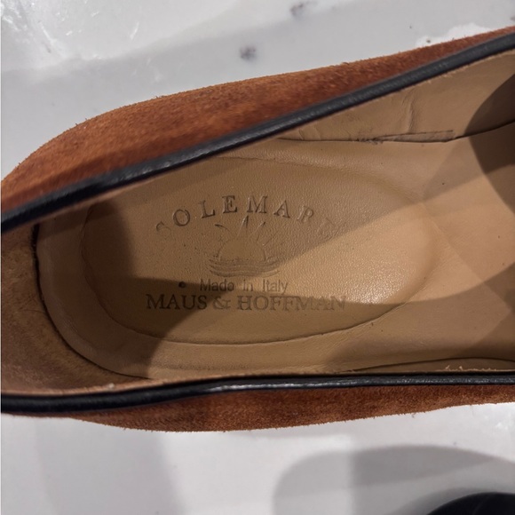 Belgian loafers Suede Brown Maus&hoffman Men\'s Bow Slip-On Loafers size 9 main image 4